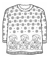 Sweater Christmas Coloring Ugly Sweaters Pages Printable Teddy Bears Scribblefun sketch template
