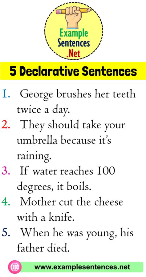 declarative sentence definition   sentences