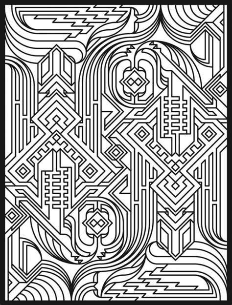 printable art deco patterns coloring pages  adults