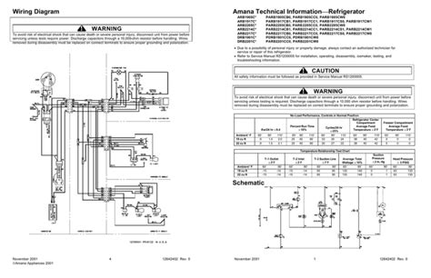 wiring diagram amana technical
