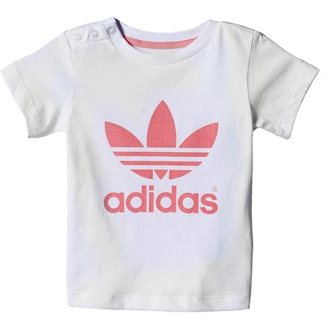 adidas originals adicolor baby trefoil tee kids activities  shirt white rosa ebay