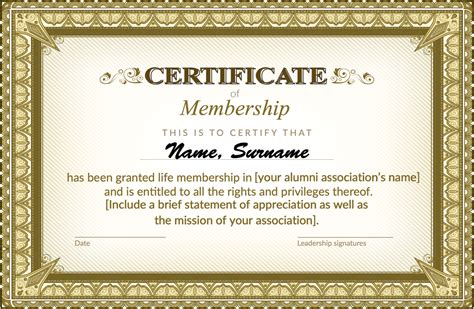 show  appreciation  membership certificates