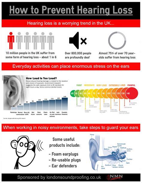 prevent hearing loss infographic visualistan