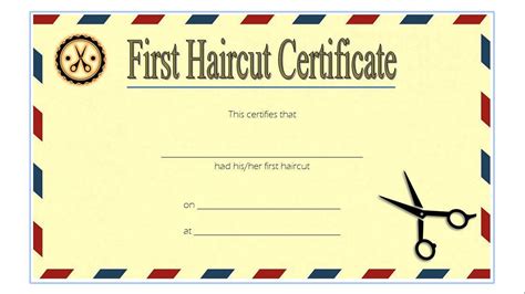 quality  haircut certificate certificate templates