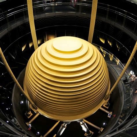 The 728 Ton Tuned Mass Damper Of Taipei 101 Amusing Planet