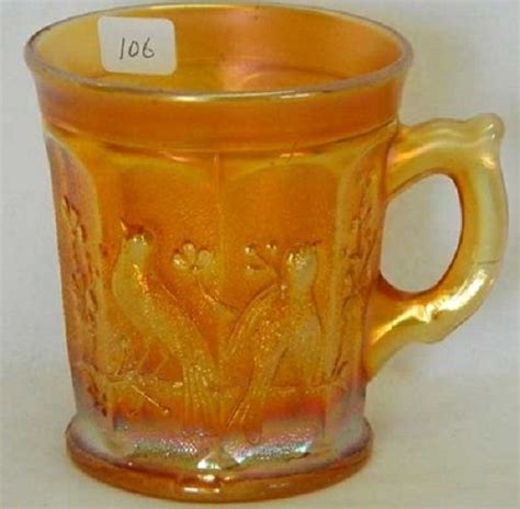 Marigold Robin Mug By Imperial Carnival Glass Mugs Glassware