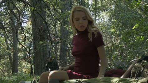 seductive blondie alina west is punished in the deep forest