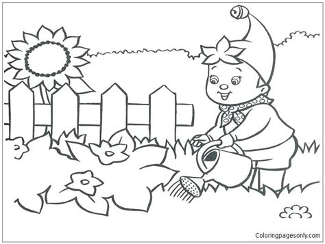 gardening coloring pages garden coloring pages  kids flower garden