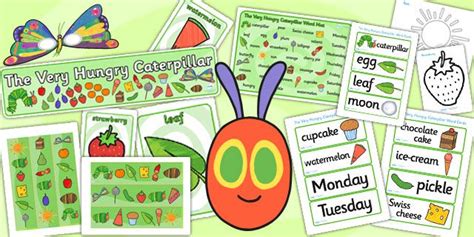 twinkl resources   hungry caterpillar story sack printable