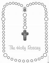 Rosary Pray Mysteries Albanysinsanity sketch template