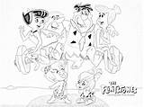 Coloring Flintstones Pages Family Cc69 Printable Kids sketch template