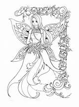 Fairy Coloring Pages Adult Fairies Faries Lineart Pic Deviantart Printable Colouring Ausmalbilder Drawing Sheets Mystical Kids Adults Elfen Books Ausmalen sketch template