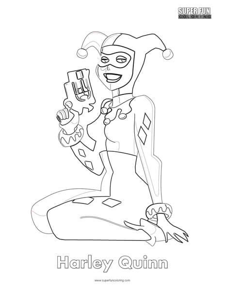 harley quinn coloring page super fun coloring