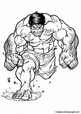 Hulk Superheroes Avengers sketch template