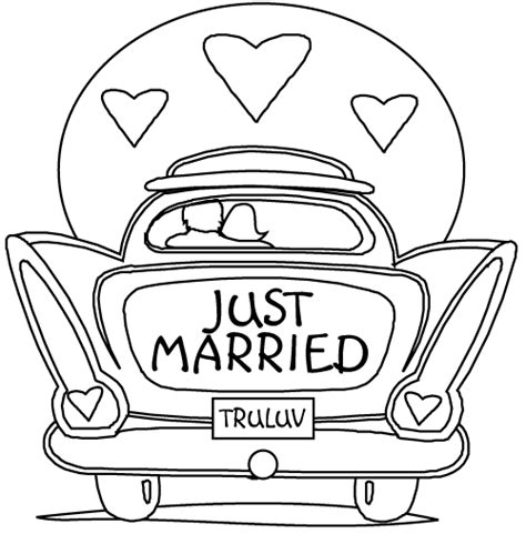 wedding colouring pages