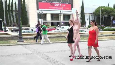 Shaved Head Slave Walked Naked In Public Eporner