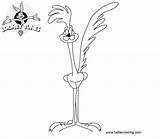 Coloring Runner Road Looney Tunes Pages Kids Printable sketch template