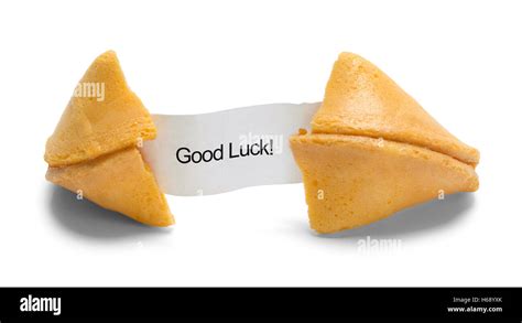 fortune cookie  good luck message isolated  white background