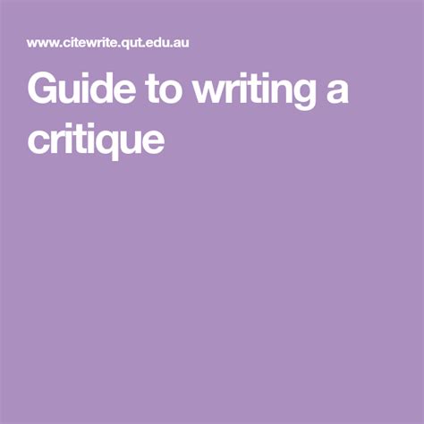guide  writing  critique writing teaching english major