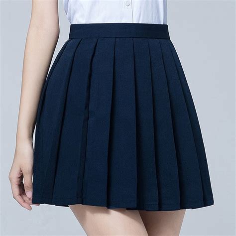 women vintage pleated skirt korean style high waist mini uniforms