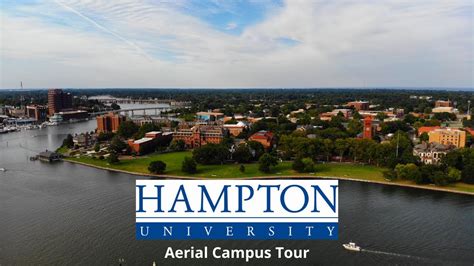hampton university aerial campus  youtube