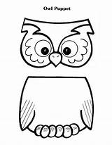 Owl Puppet Paper Bag Printable Puppets Owls Crafts Activities Coloring Pattiesclassroom Kids Animals Nocturnal Pages sketch template