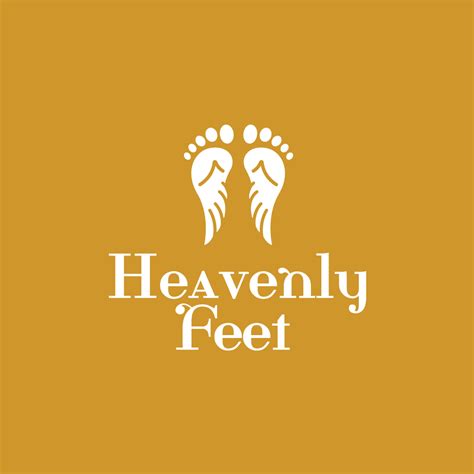 heavenly feetangel wings logo design logo cowboy foot care  spa