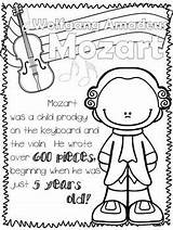 Coloring Sheets Music Composers Sobre Classical Fact Pages Teacherspayteachers Sold Kids sketch template