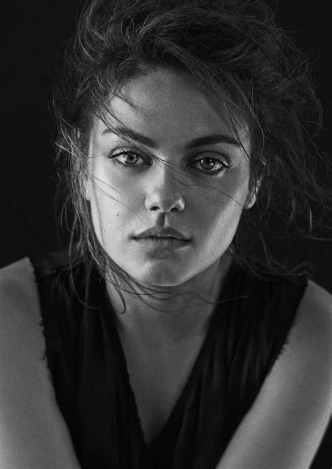 mila kunis goes bare for the new beauty by nature ad campaign from gemfields raw black and white