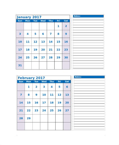 printable calendar samples   ms word excel