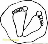 Feet Coloring Pages Footprint Footprints Baby Foot Printable Sand Color Drawing Clipart Kids Dinosaur Line Super Getcolorings Sheet Interesting Library sketch template