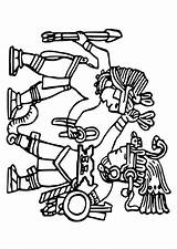 Muurkunst Azteken sketch template