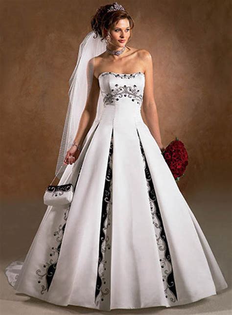 black  white wedding dresses styles  wedding dresses
