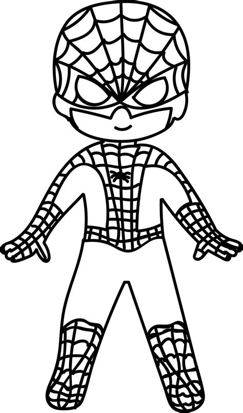 cool waiting cartoon superhero spiderman kid coloring page spiderman