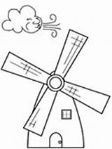 Coloring Netherlands Windmill Pages Dutch sketch template