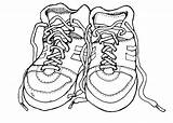 Shoes Coloring Shoe Pages Clipart Tennis Old Outline Nike Running Pair Printable Kids Gym Class Clip Drawing Dance Jordan Print sketch template