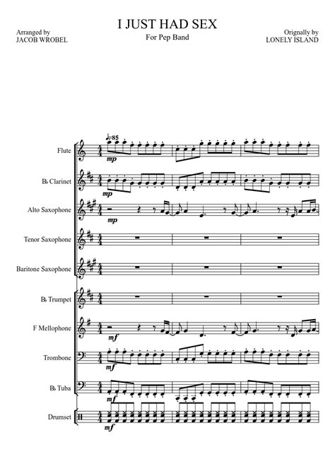i just had sex pep band arrangement sheet music for trombone tuba