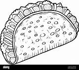 Taco Dibujo Tacos Comida Dorados 30seconds Sabroso Stomach Growl sketch template