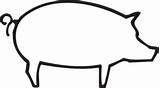 Pig Outline Clipart Vector Drawing Clip Animal Farm Barn Silhouette Clker Svg Eps Piggy Stencil Large Drawings Animals Pigs Oink sketch template