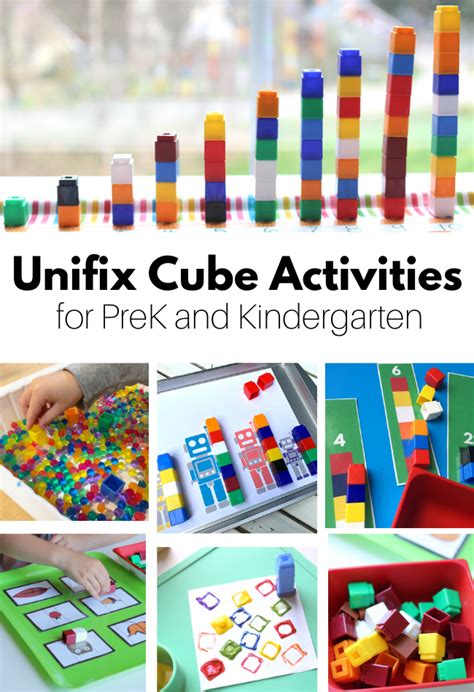 unifix cube activities  prek  time  flash cards