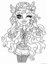 Monster High Coloring Pages Print Color Kids Animated sketch template