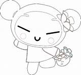 Pucca Coloring Fruits Bringing Pages Angels Super Cute Little sketch template