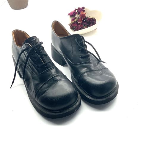 vintage dr marten unisex airwair black derby shoes  etsy derby shoes brown leather shoes