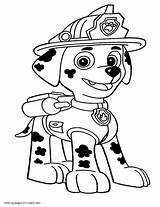 Patrol Paw Marshall Coloring Pages Printable Print Kids Puppy Drawing Book Coloriage Sheets Characters Patrouille Cartoon Color Dessin Da Skye sketch template