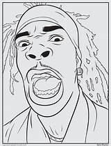 Rappers 2pac Busta sketch template