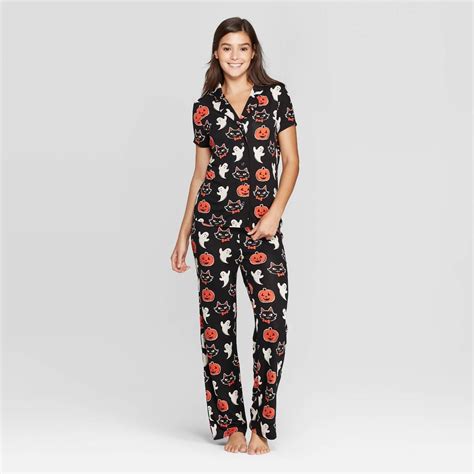 Target S Women S Halloween Print Notch Collar Pajama Set Target S