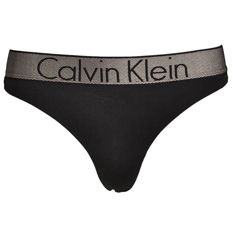calvin klein womens customized stretch thong black