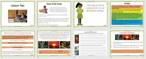 aqa gcse descriptive writing teaching resources