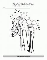 Dot Flower Spring Dots Popular Coloring Coloringhome sketch template