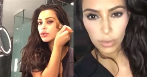 kim kardashian finally reveals how she does her own makeup huffpost uk
